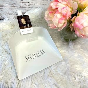 Rae Dunn metal dust pan w/word Spotless on front